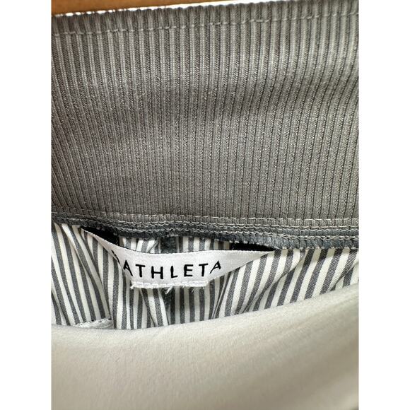 Athleta Womens Brooklyn Mid Rise Ankle Pant Size 8 Gray Striped Pull On Stretch - Picture 6 of 7